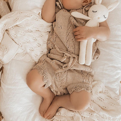 2 Piece Knitted Summer Romper Outfit