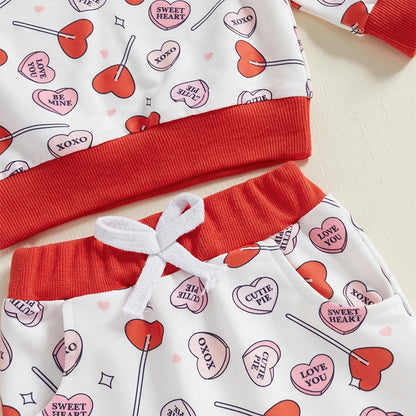 2 Piece Heart Lollipop Outfit