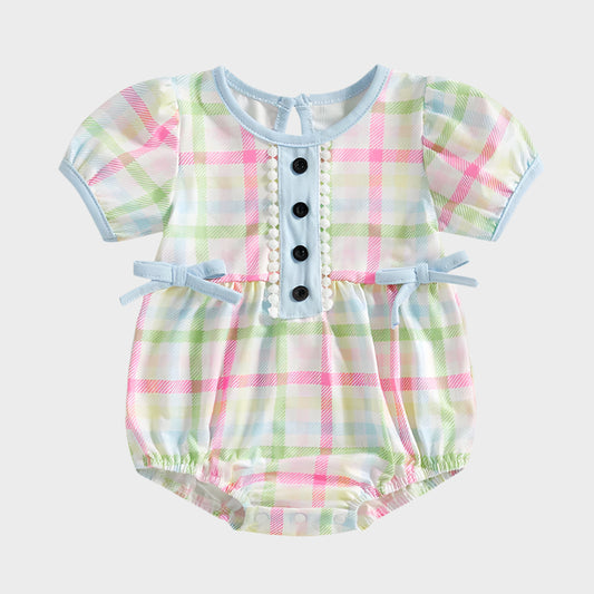 Combinaison décontractée à carreaux 