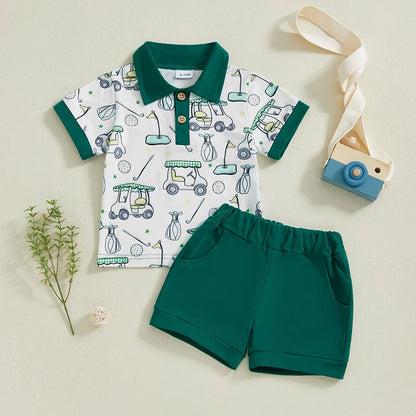 2 Piece Golf Set Summer Outfits Suit