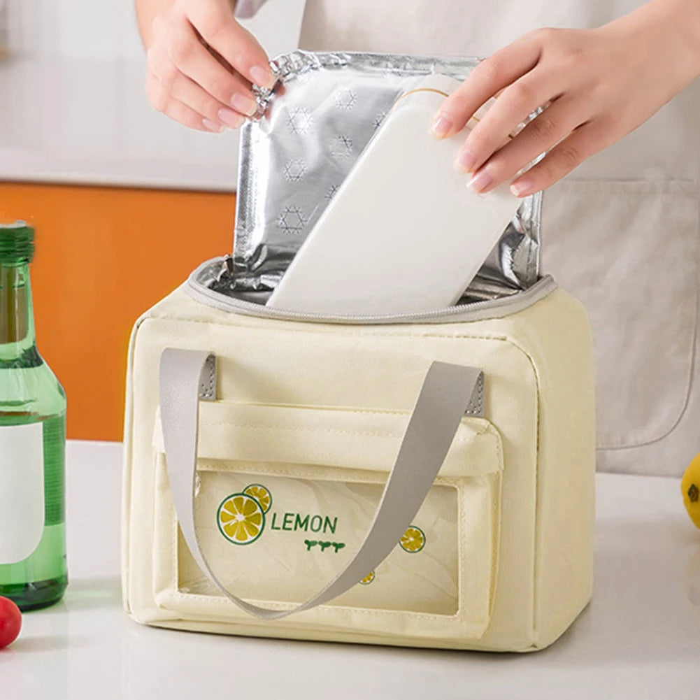 Sac isotherme imperméable Oxford portable avec fermeture éclair thermique