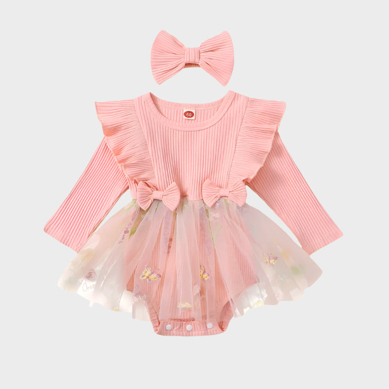 Floral Dress with Headband Set