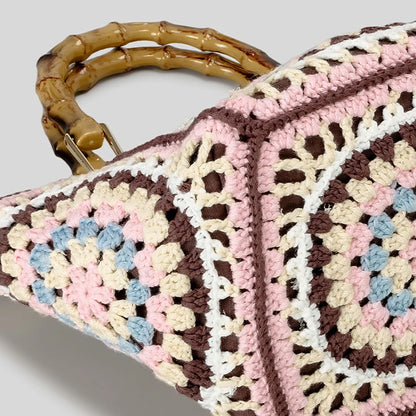 Crochet Vintage Bamboo Handbag