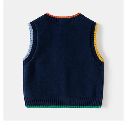 Cartoon Bear Sweater Sleeveless Vest