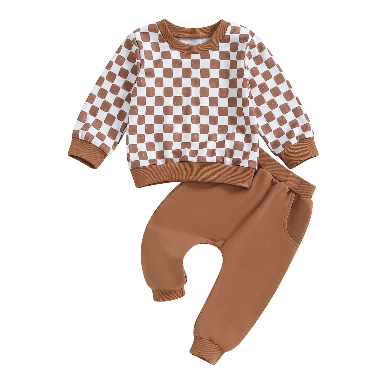 2 Piece Plaid Outfit