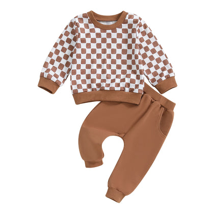 2 Piece Plaid Outfit