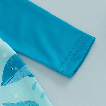 2 Piece Dolphin Rush Guard Swimwear