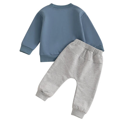 2 Piece Set Long Sleeve Sweatshirt with Long Pants