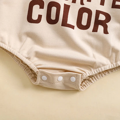 Long Sleeve Crew Neck Letters Bodysuit