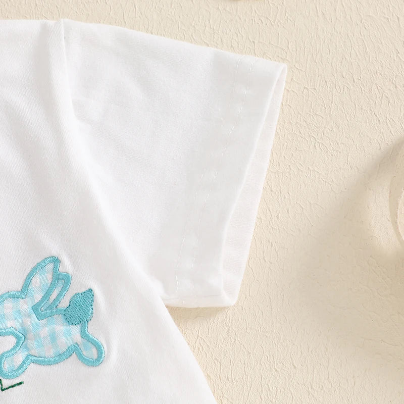 2 Piece Embroidered Bunny Outfit