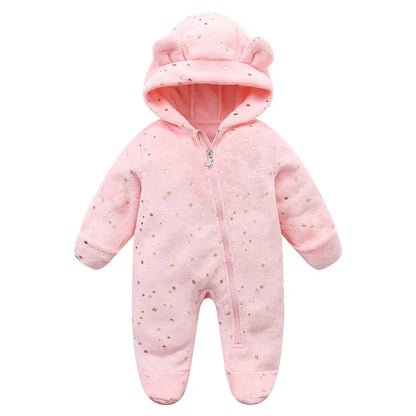 Fleece Warm Thicker Hooded Jumpsuits