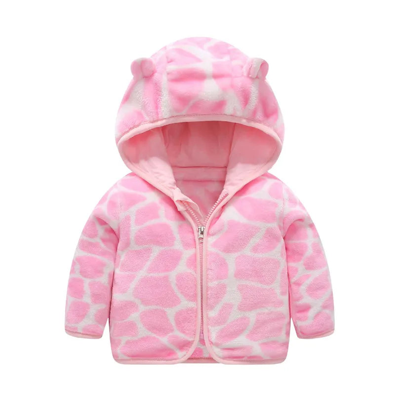 Coral Fleece Hooded Outerwear Snowsuit Jacket