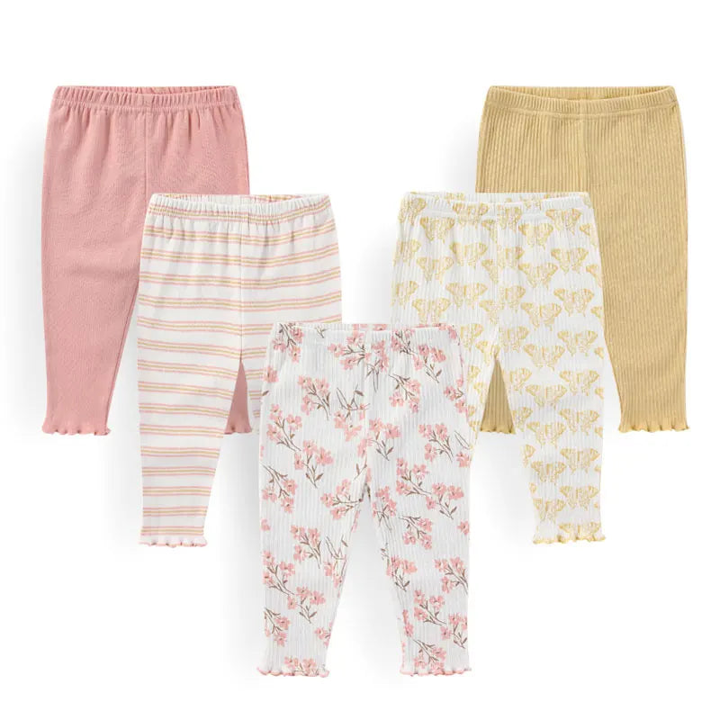 5 Pack Fashion Newborn Leggings