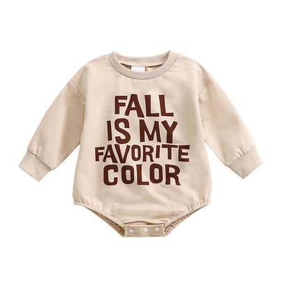 Long Sleeve Crew Neck Letters Bodysuit
