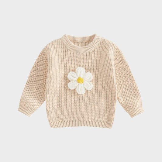 Embroidery Flower Long Sleeve Sweater