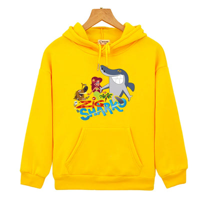 Sweat à capuche drôle de requins et de sirènes