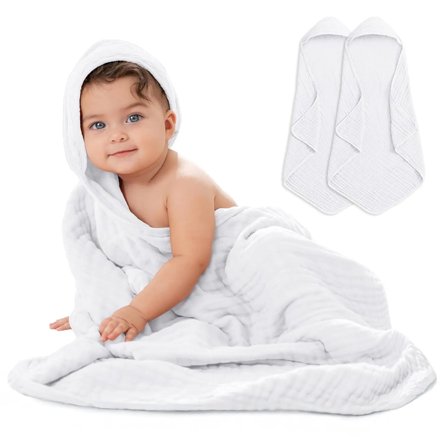Muslin Bath Robe Towel with Hood