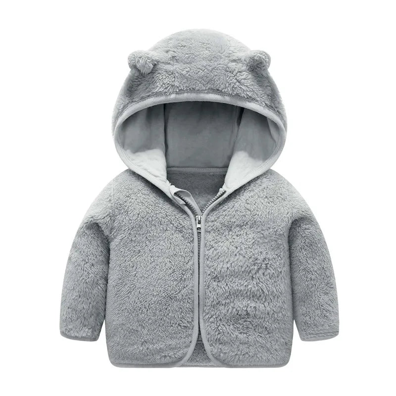 Coral Fleece Hooded Outerwear Snowsuit Jacket