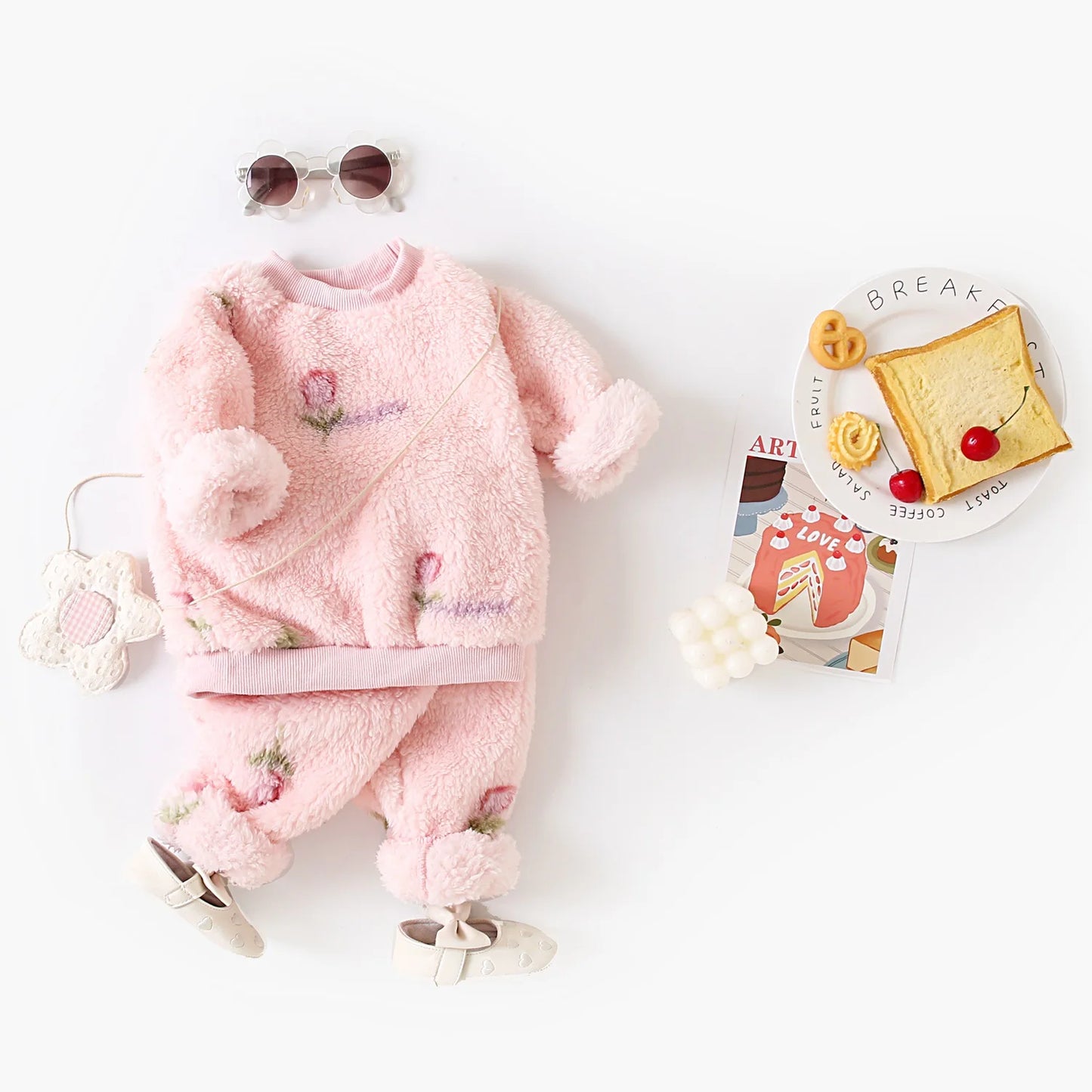2 Piece Fluffy Winter Fleece Set