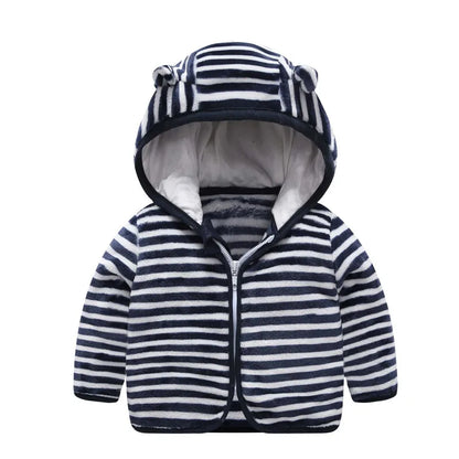 Coral Fleece Hooded Outerwear Snowsuit Jacket