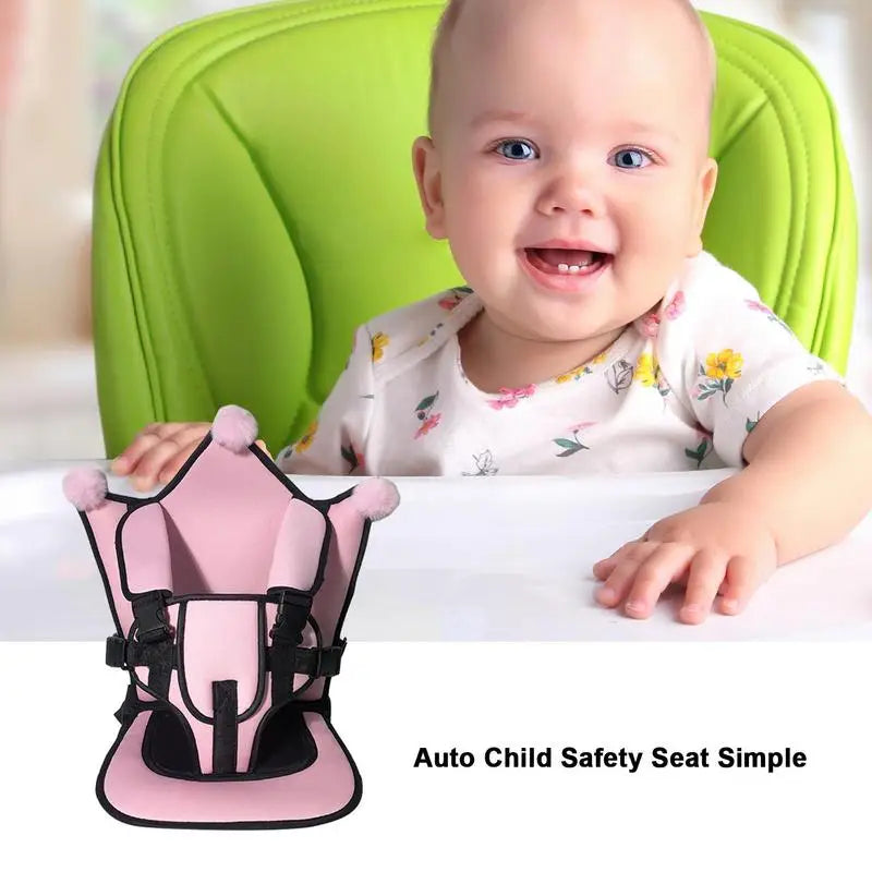 Portable Children Car Safety Seat Breathable Adjustable
