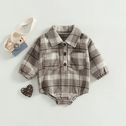 Vintage Plaid Pattern Bodysuit