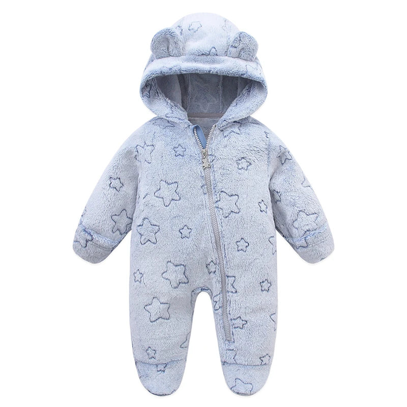 Fleece Warm Thicker Hooded Jumpsuits