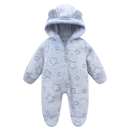 Fleece Warm Thicker Hooded Jumpsuits