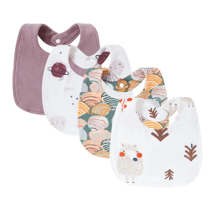 4 Pack Floral Bibs