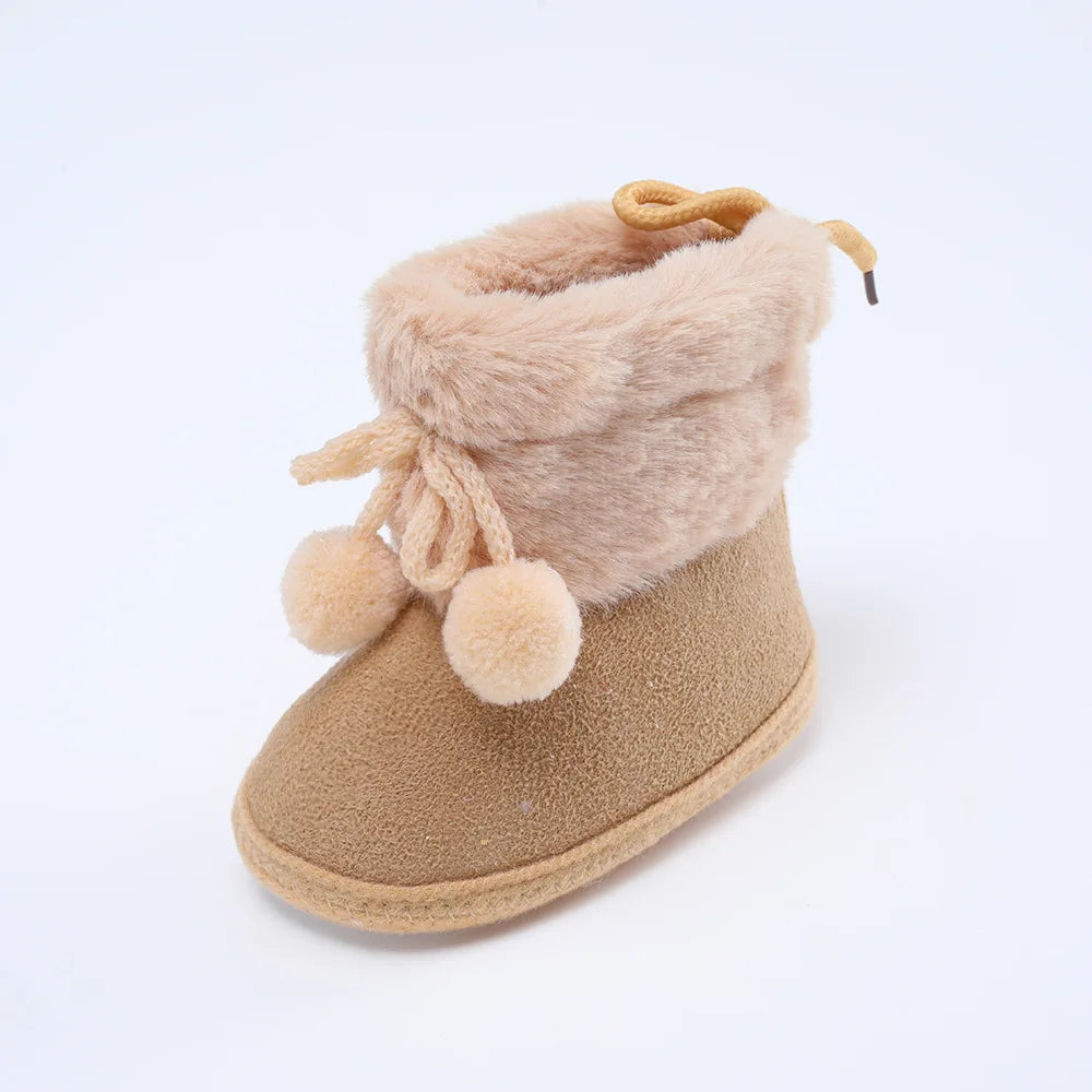 Bottes de neige d'hiver en peluche pour bébés filles et garçons Cowboy