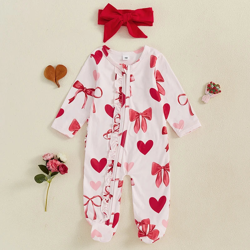 2 Piece Bow Heart Jump Suit