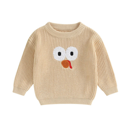Embroidery Sweaters Long Sleeve O Neck