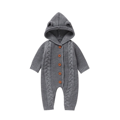 Hooded Knitted Jumpsuit