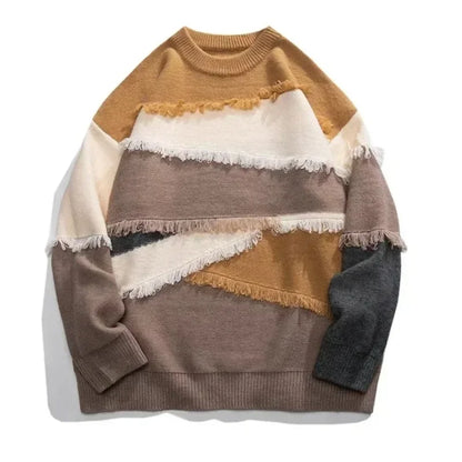 Retro Knitwear Patchwork Sweater