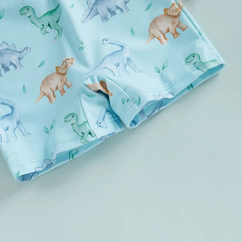 2 Piece Floral Fauna Rush Guard Swimwear