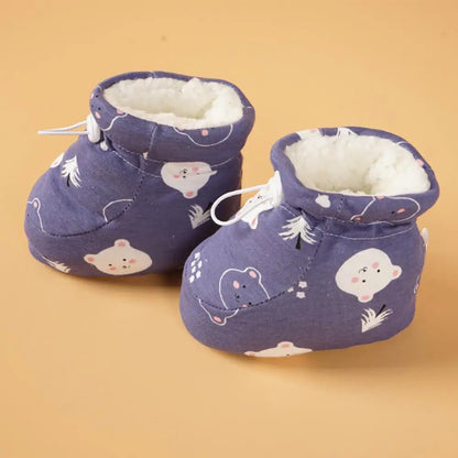 Baby Shoes First Walkers Warm Plush Lamb Cotton-padded Anti-slip Shoes