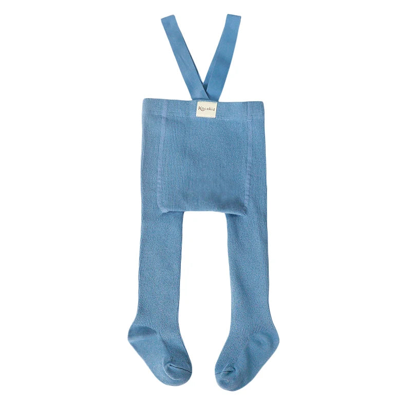 VISgogo Baby Girl Boys Tights Cute Footed Pantyhose with Suspenders Stretch Overalls Stockings Infant Leggings