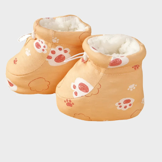 Baby Shoes First Walkers Warm Plush Lamb Cotton-padded Anti-slip Shoes