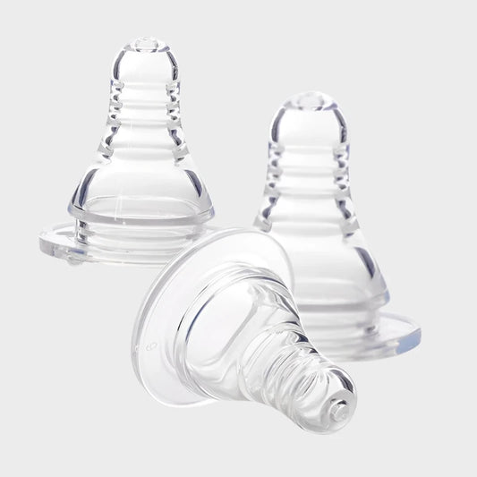 Classic Medium Flow Clear Silicone Nipples