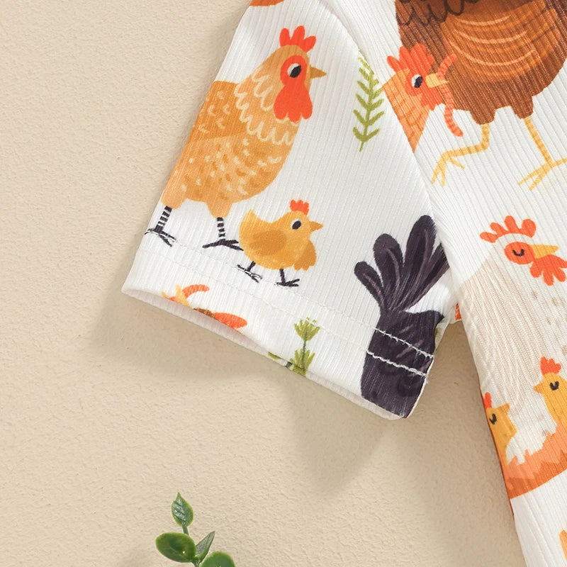 Floral & Fauna Farm Romper