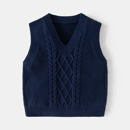 Slim V-Neck Knitted Vest Knitwear
