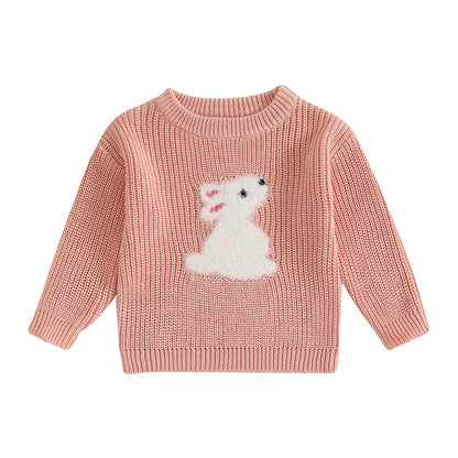 Bunny & Chick Autumn Embroidered Sweater