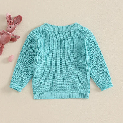 Bunny & Chick Autumn Embroidered Sweater