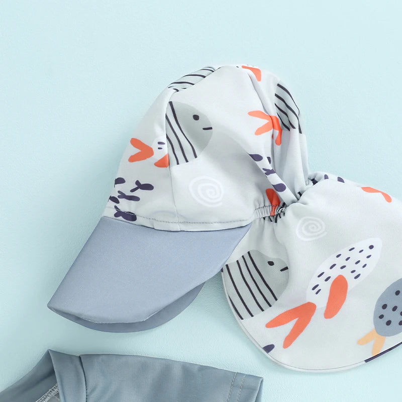 Fauna Fish Swimwear Romper with Hat