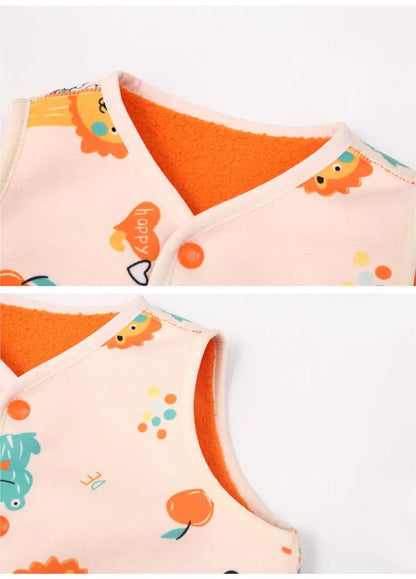 Gilet chaud réversible pour bébé garçon et fille