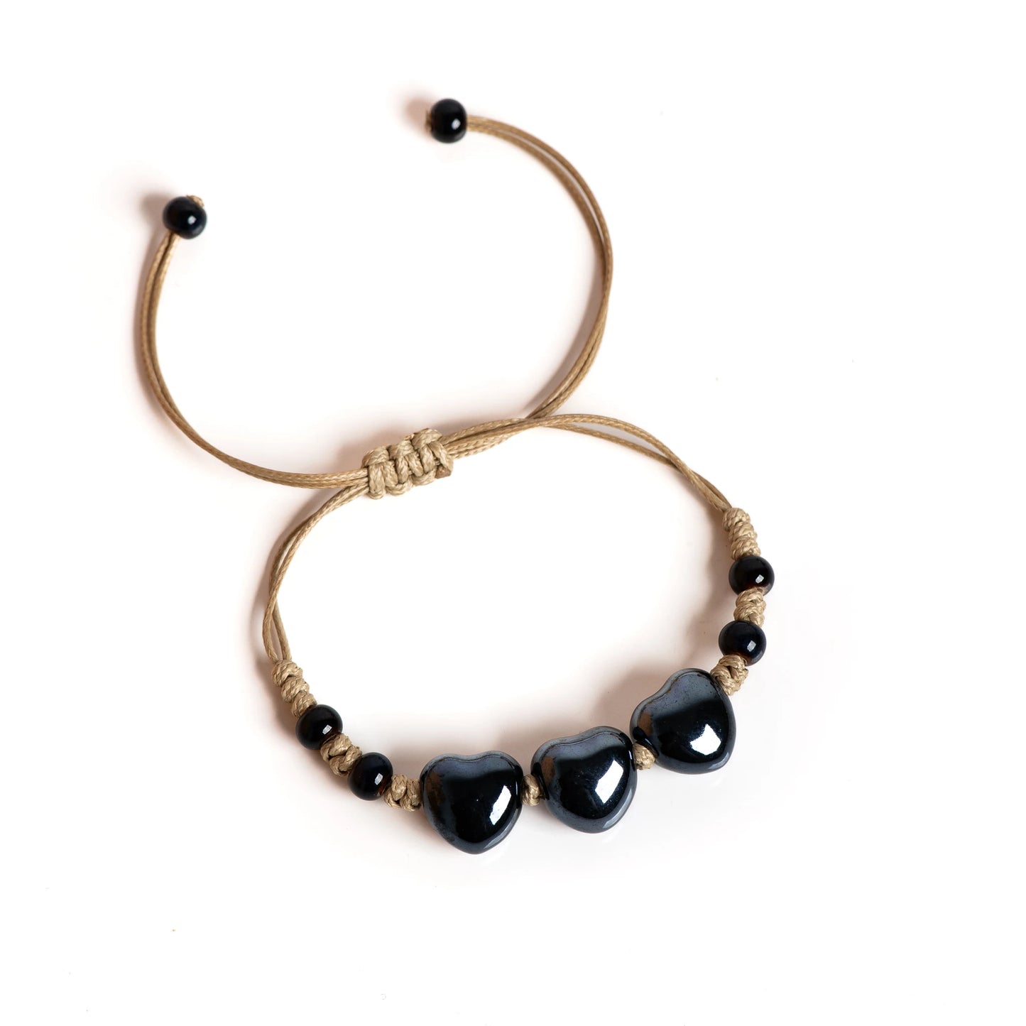 Ceramic Heart Bead Bracelet
