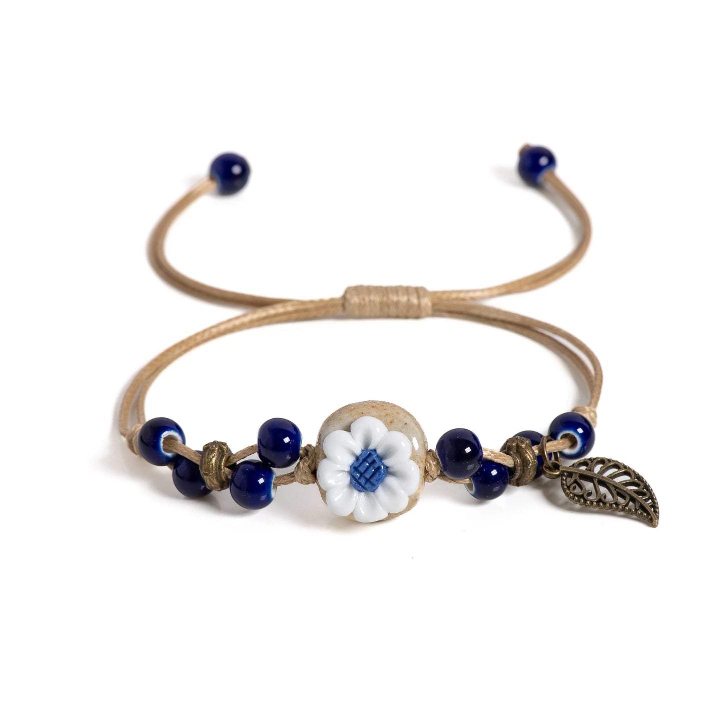Sunflower Leaf Ceramic Bracelet