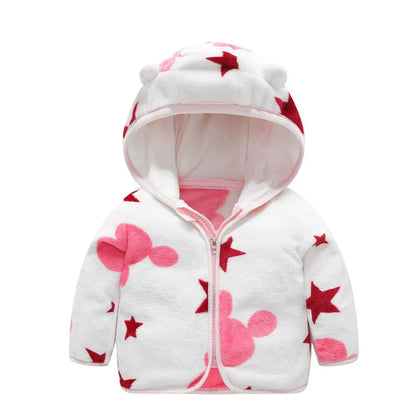 Coral Fleece Hooded Outerwear Snowsuit Jacket