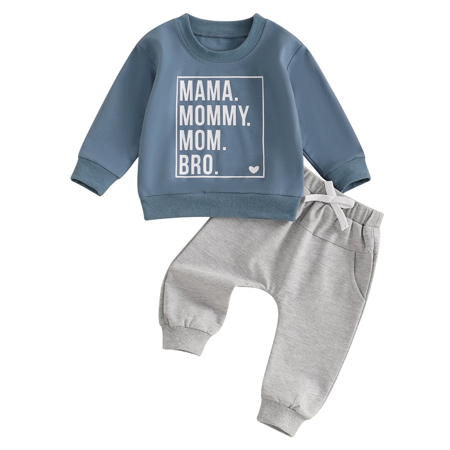 2 Piece Set Long Sleeve Sweatshirt with Long Pants