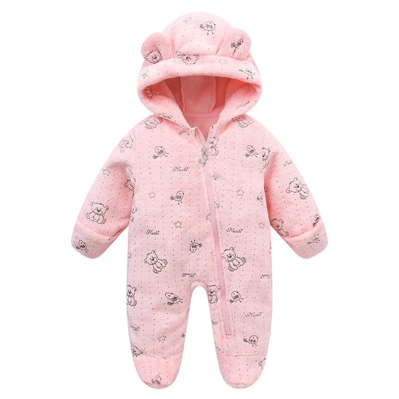 Fleece Warm Thicker Hooded Jumpsuits